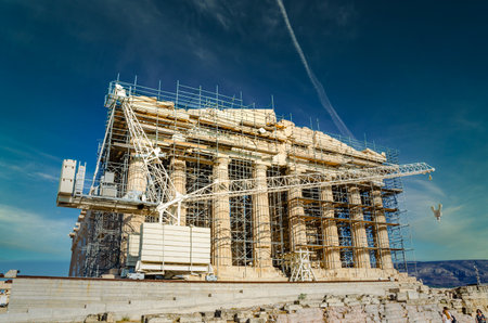 Iconic view of the Acropolis of Athens, Greeceのeditorial素材