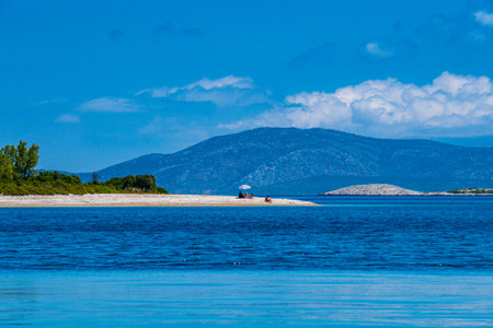 The famous beach of Agios Dimitrios in Alonissos island, Sporades, Greeceの写真素材
