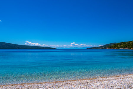 The famous beach of Agios Dimitrios in Alonissos island, Sporades, Greeceの写真素材