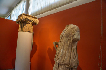 Messene, Greece, 20 June 2021: Archaeological findings in the archaeological site of Ancient Messene in Messenia, Greeceのeditorial素材