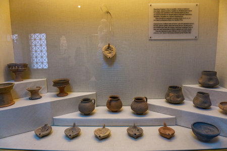 Messene, Greece, 20 June 2021: Archaeological findings in the archaeological site of Ancient Messene in Messenia, Greeceのeditorial素材