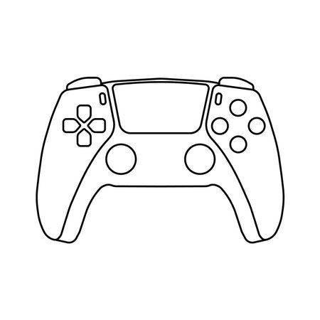 Video game console. gamepad vector illustration. Game controls for the future with a minimalist design, editable and replaceable.のイラスト素材