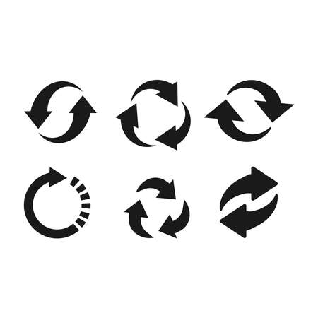 Recycle icon vector set. Best recycle symbol. Isolated on a blank background. Can be edited and changed colors.のイラスト素材
