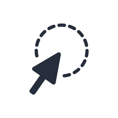 Pointer cursor icons vector ilustration. Computer web arrows mouse cursors and clicking line pointer cursor selecting. Pointer  and arrow vector isolated icons.のイラスト素材