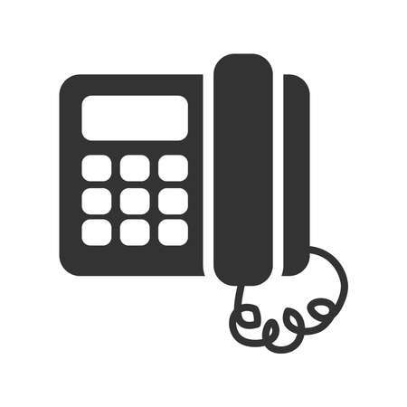 Phone icon vector illustration. Telephone and Mobile Phone symbol. 
Isolated on a blank background. Editable and changeable color. Minimalist and simple design.のイラスト素材