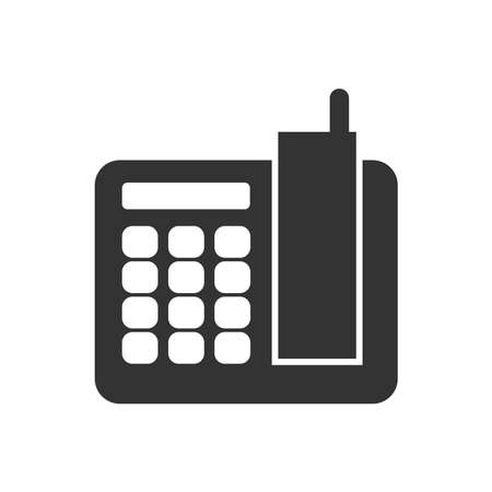 Phone icon vector illustration. Telephone and Mobile Phone symbol. 
Isolated on a blank background. Editable and changeable color. Minimalist and simple design.のイラスト素材