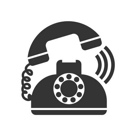 Phone icon vector illustration. Telephone and Mobile Phone symbol. 
Isolated on a blank background. Editable and changeable color. Minimalist and simple design.のイラスト素材