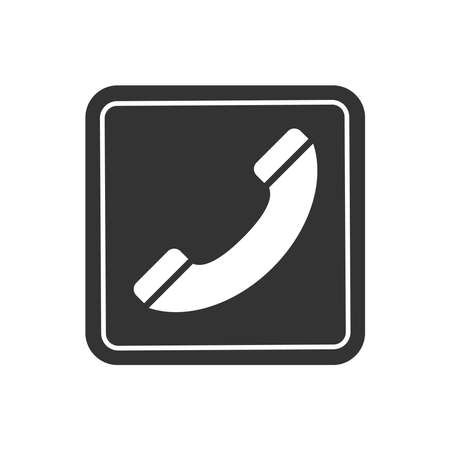 Phone icon vector illustration. Telephone and Mobile Phone symbol. 
Isolated on a blank background. Editable and changeable color. Minimalist and simple design.のイラスト素材