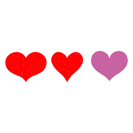 Collection of Heart icon, Vector  illustration symbol of Love Icon flat style modern design. Isolated on a blank background. Can be edited and changed colors.のイラスト素材