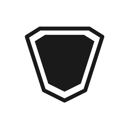 Shield icon vector. Security icon. Protection icon. Safety system. Protection activated. Logo template. Virus protection. Black icon isolated on a blank background. Can be edited and changed colors.のイラスト素材