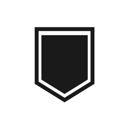 Shield icon vector. Security icon. Protection icon. Safety system. Protection activated. Logo template. Virus protection. Black icon isolated on a blank background. Can be edited and changed colors.のイラスト素材