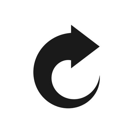 Arrow icon. recycling recurrence, renewal, reload vector illustration. Simple style and isolated on a blank background. Color editable.のイラスト素材