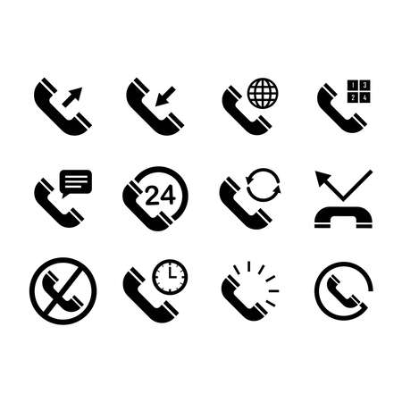 Call icon in trendy flat style isolated on blank background. Call icon page symbol for your web site design Call icon logo, app, UI.のイラスト素材