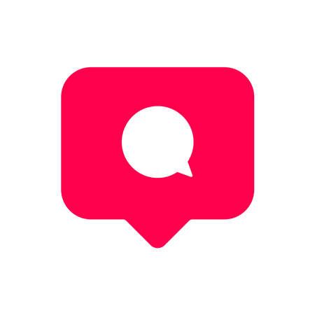 Vector red social media Like, comment, share and save icons. Simple style and isolated on a blank background. Color editable.のイラスト素材