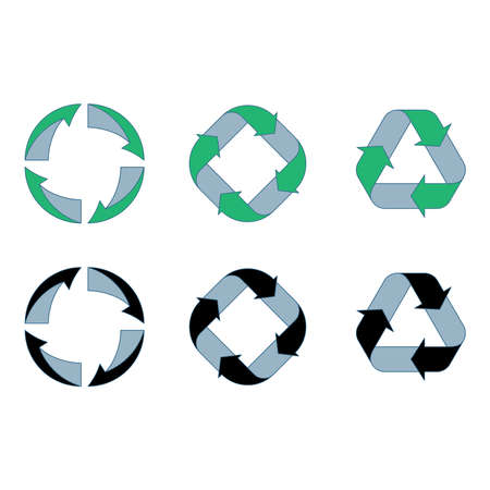 Recycle icon vector. Best recycle symbol. Isolated on a blank background. Can be edited and changed...