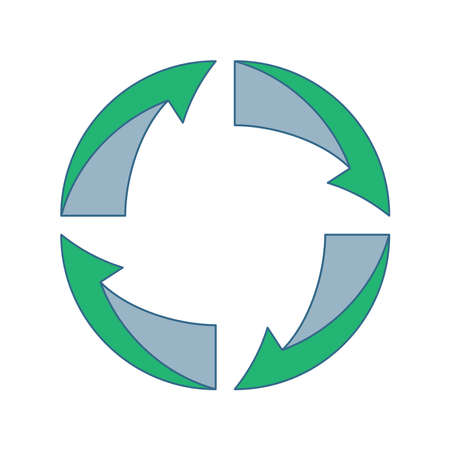 Recycle icon vector. Best recycle symbol. Isolated on a blank background. Can be edited and changed...