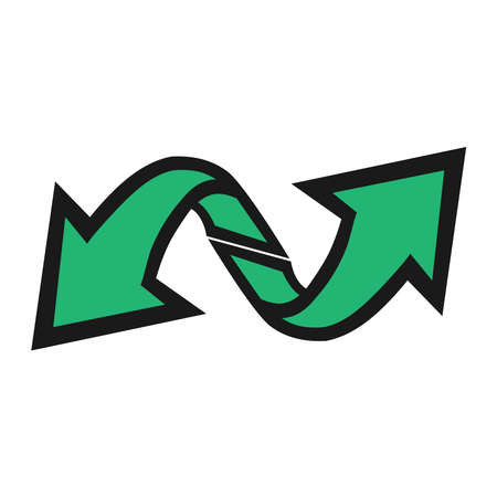 Arrow icon. recycling recurrence, renewal, reload vector illustration. Simple style and isolated on...