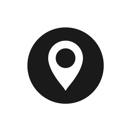 Maps pin. Illustration vector location map icon. Location pin. Pin icon vector. Editable and changeable color. Minimalist and simple design.のイラスト素材