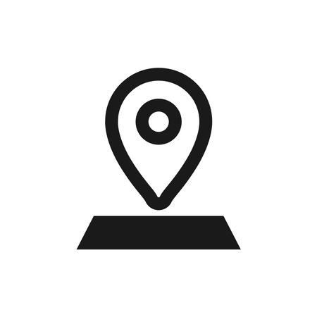 Maps pin. Illustration vector location map icon. Location pin. Pin icon vector. Editable and changeable color. Minimalist and simple design.のイラスト素材