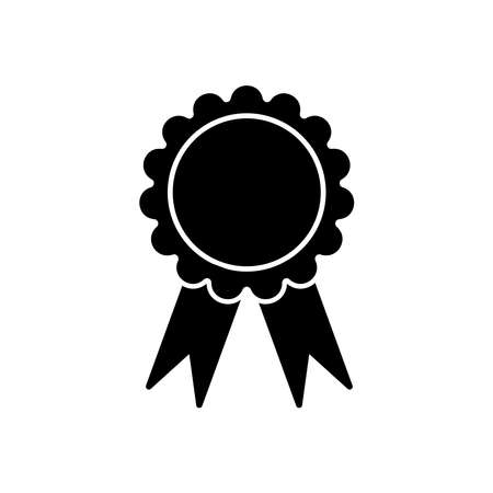 Approved or certified medal icon vector illustration flat style in trendy design. Vector illustration color editable isolated on blank background.のイラスト素材
