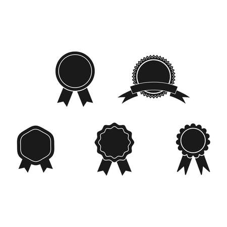 Approved or certified medal icon vector illustration flat style in trendy design. Vector illustration color editable isolated on blank background.のイラスト素材