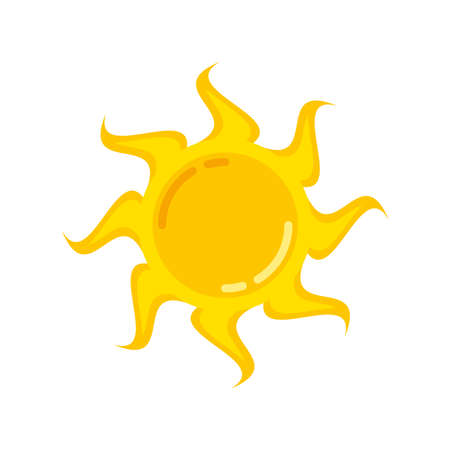 Sun icons vector symbol. Summer icon illustration. Isolated on a blank background which can be edited and changed colors.のイラスト素材