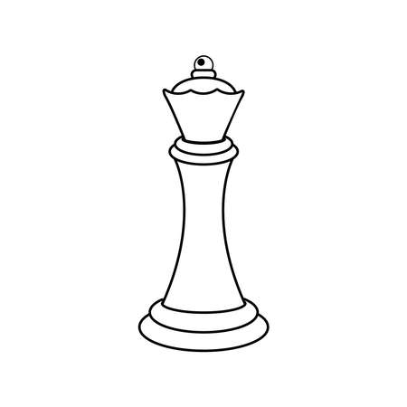 Chess. Vector illustration of a chess pawn. Kings, queens, rooks, ministers, horses and pawns. Isolated on a blank background, editable and changeable.のイラスト素材