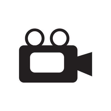 Video camera. Vector illustration of a simple video recording camera. Editable and color changing.のイラスト素材