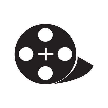 Roll of film tape. Simple vector illustration. Editable and color changing.のイラスト素材