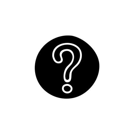 Help icon. Help symbol on application. Question mark. Vector illustration isolated on a blank background which can be edited and replaced with color.のイラスト素材