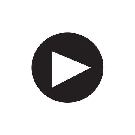play button. Simple vector illustration, perfect for a video or music start sign on an app. Editable and color changing.のイラスト素材