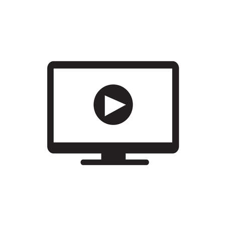 play button. Simple vector illustration, perfect for a video or music start sign on an app. Editable and color changing.のイラスト素材