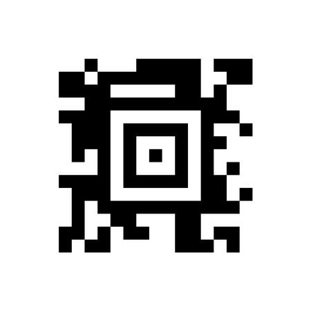 QR code. For smartphone scanning. Practical and modern payment methods. Isolated on a blank, editable and changeable background.のイラスト素材