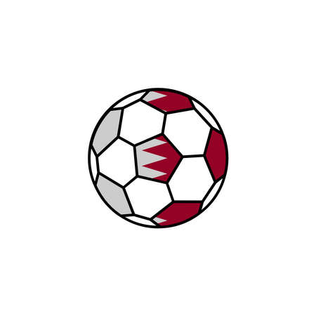 Soccer. Vector illustration of a ball. Qatar 2022.  Simple and isolated style on blank background. Colors can be edited.のイラスト素材