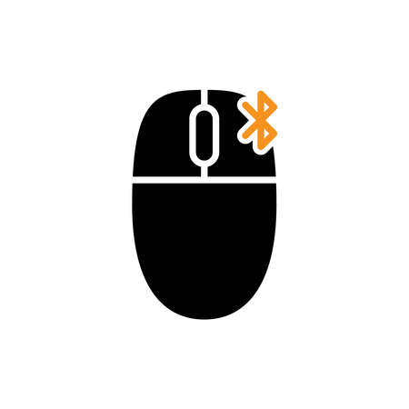 Mouse icon vector illustration template. Wireless mouse. Simple style and isolated on a blank background.のイラスト素材