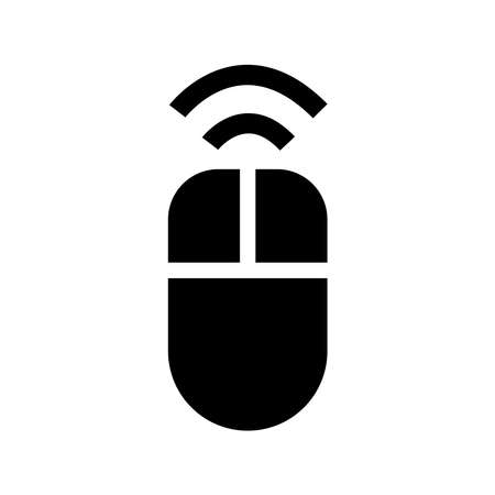 Mouse icon vector illustration template. Wireless mouse. Simple style and isolated on a blank background.のイラスト素材