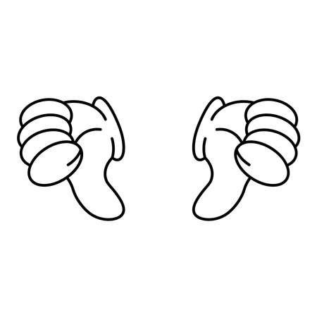 Like icon vector. hand like, hand thumb up icon. Cute and cute thumbs up sign. Isolated on a blank background which can be edited and changed colors.のイラスト素材