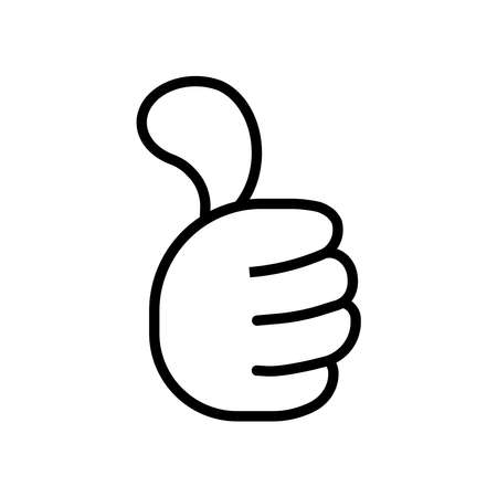 Like icon vector. hand like, hand thumb up icon. Cute and cute 