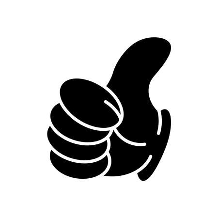Like icon vector. hand like, hand thumb up icon. Cute and cute thumbs up sign. Isolated on a blank background which can be edited and changed colors.のイラスト素材