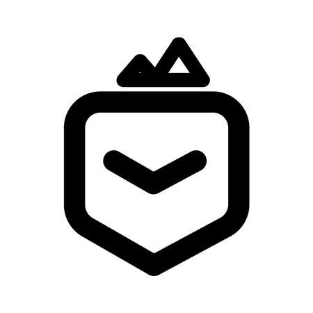 pocket. Vector illustration of pocket icon, no menu for payment via digital wallet. Isolated on a blank background which can be edited and changed colors.のイラスト素材