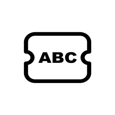 Coupon. Vector illustration of voucher code icon, menu sign for payment via digital wallet. Isolated on a blank background which can be edited and changed colors.のイラスト素材