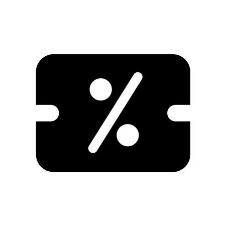 Discount. Vector illustration of shopping cut icon, menu sign for payment via digital wallet. Isolated on a blank background which can be edited and changed colors.のイラスト素材