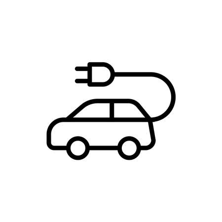 Electric car symbol icon, vector illustration. Conservation saving support and solution. Energy sign and symbol. Isolated on white background. vector illustration flat design. Enviのイラスト素材