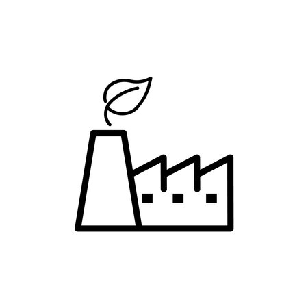 Factory smoke pollution symbol icon, vector illustration. Conservation saving support and solution. Energy sign and symbol. Isolated on white background. vector illustration flat dのイラスト素材