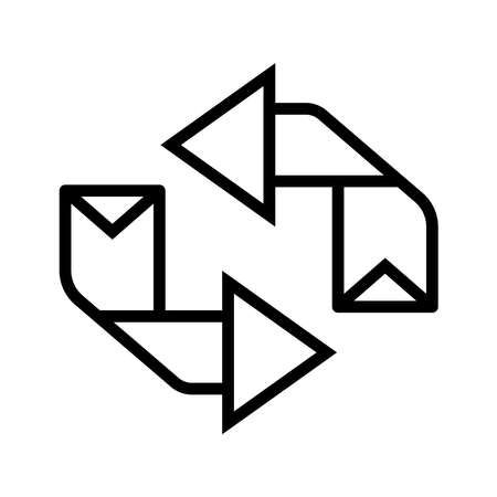 Recycle icon vector. Best recycle symbol. Isolated on a blank background. Can be edited and changed colors.のイラスト素材