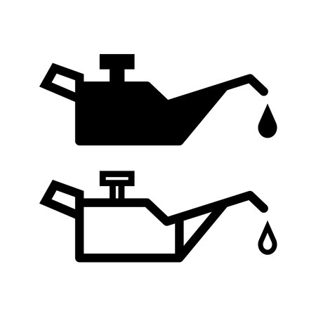 Vector illustration of indicators on the car, lubrication of problematic car systems. With water droplet or oil tank markings.のイラスト素材
