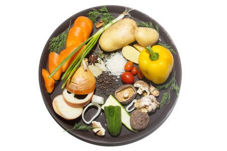 vegetable mix isolatedの写真素材