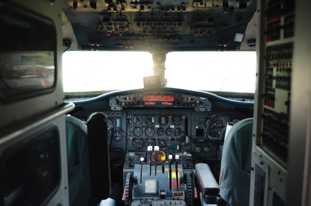 Abandoned cockpit aircraftの写真素材