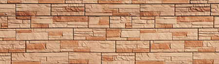 stone wall brick texture background beige surface facade, Decorative masonryの写真素材