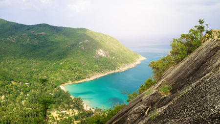 picturesque view of the island at the high. viewpointの写真素材